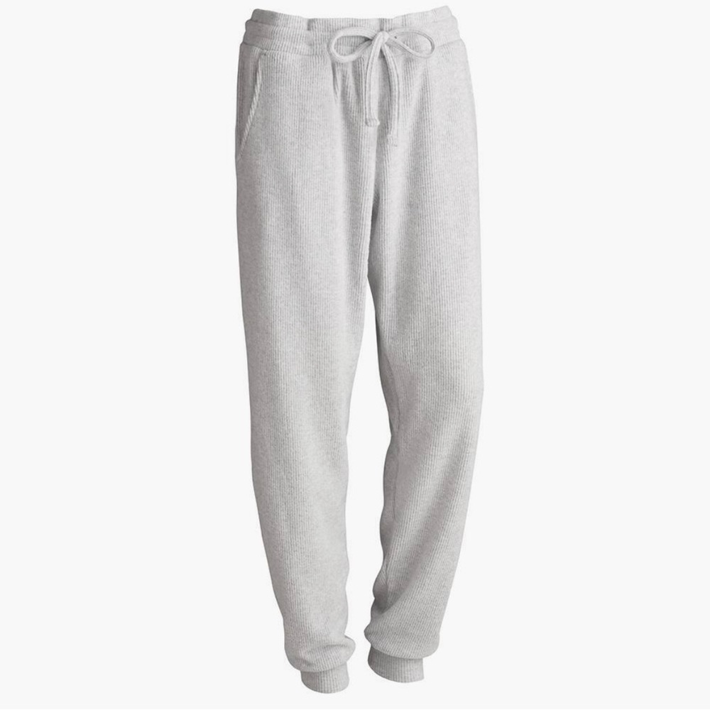 Hammacher Schlemmer Plush Ribbed Loungewear Pants - XL